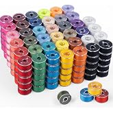 ilauke 210 pcs Bobbins Sewing Thread, 36 Colors Class15 Prewound Bobbins | 40S/2, Tex30 SizeA Polyester Bobbin Thread Compatible with Brother/Singer/Babylock/Janome Sewing Machine