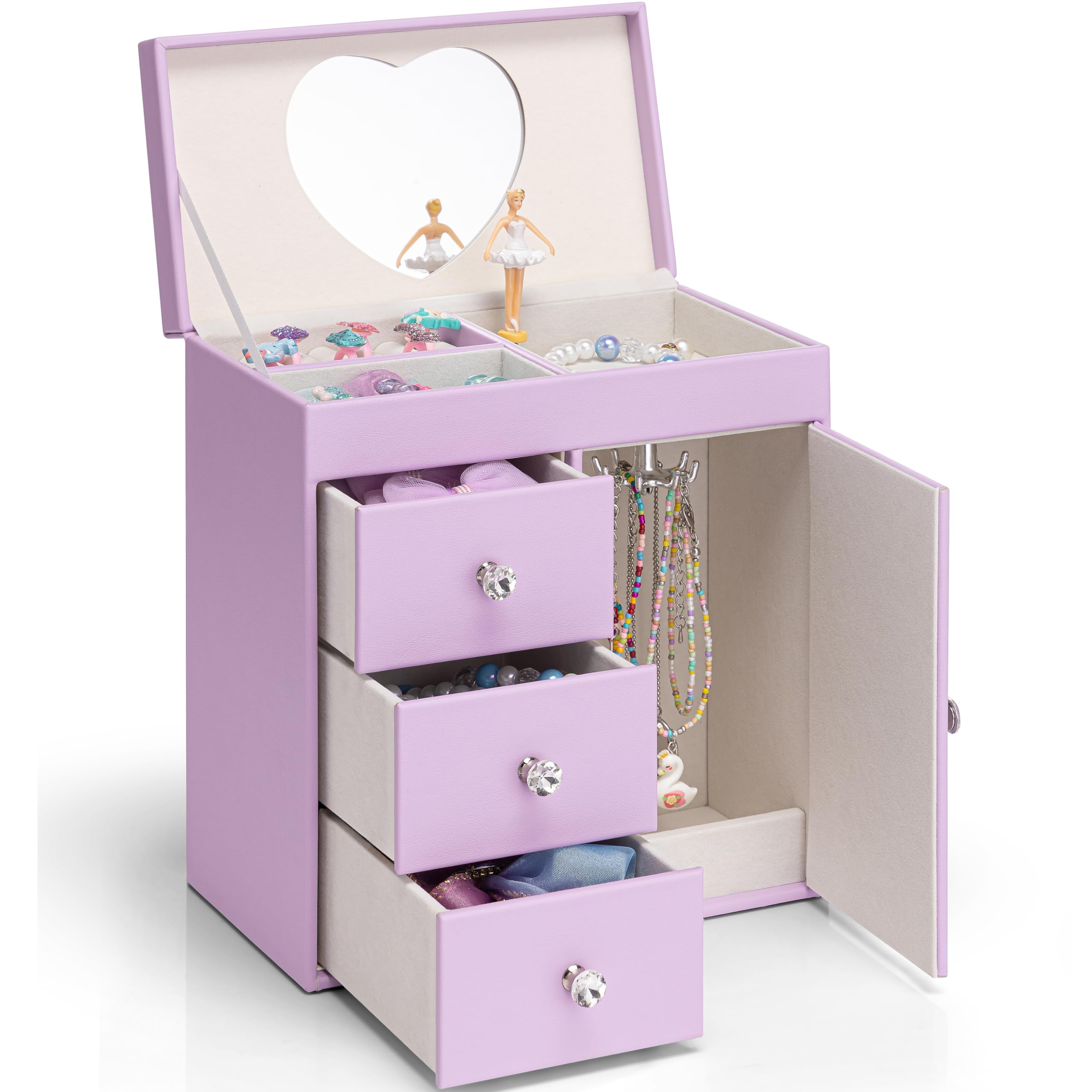 Vlando Musical Jewelry Box for Girls, Large Kid
