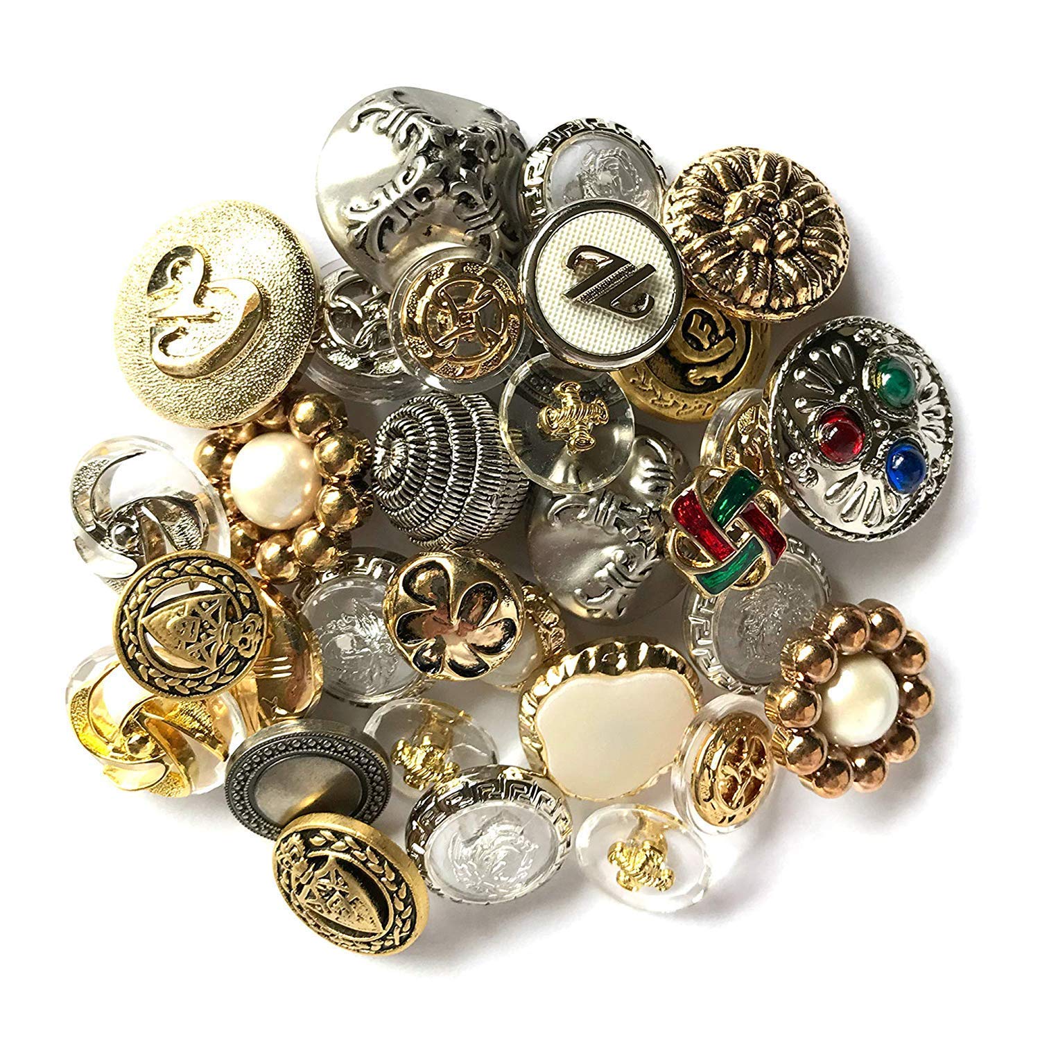 Buttons Galore Gold/Silver, Multi-Colour, 0.6