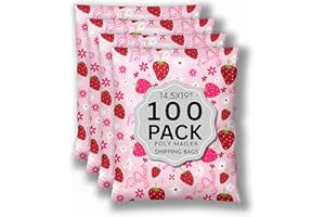 Picksie Mailers - Poly Mailer Shipping Bag Envelope 100 Pack Cute Shipping Supplies for Small Biz Designer Boutique Mailers P