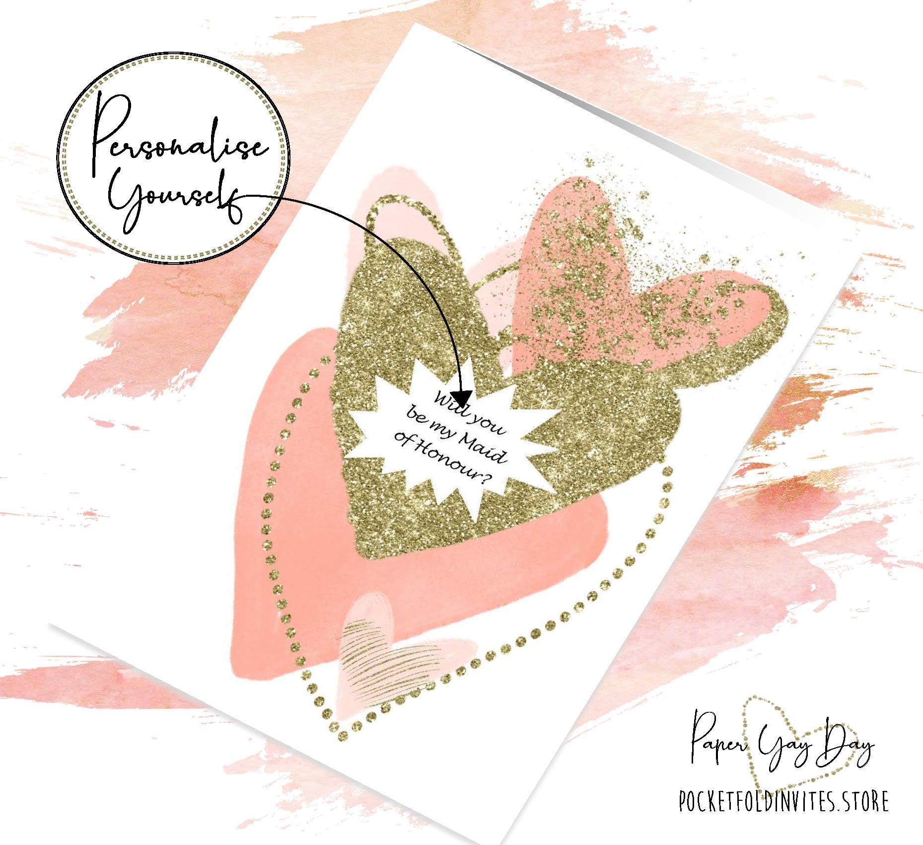 Bridesmaid Card with Scratch Card Front