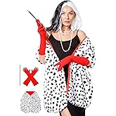 WATCPNO Halloween Coat Women - 1920s Shawl Stole with Gloves and Holder for Halloween Cosplay Party