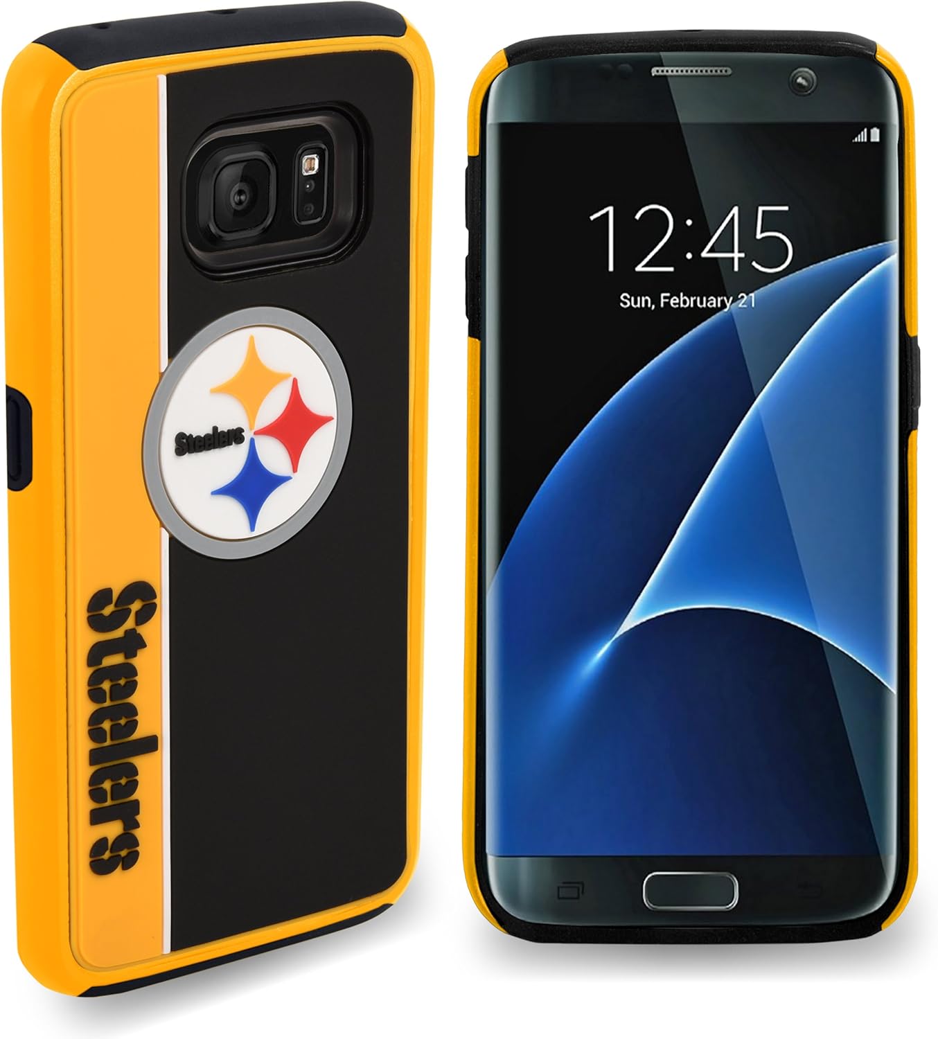 FOCO NFL Unisex-Adult NFL Bold Layered Galaxy S8 Case