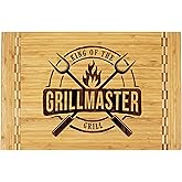 My Personal Memories Customized King of the Grill BBQ Bamboo Deluxe Cutting, Carving and Slicing Board (Grillmaster 15" x 10")