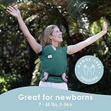 Sleepy Wrap Baby Carrier Dark Green Newborn to Toddler 7-35 lbs Ergonomic view 3