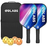 Golabs PB1 Pickleball Paddles Set of 2, Durable Fiberglass Surface& 16mm STR-Core Power Polymer Core, USAPA Approved, 8oz Lightweight & Comfort Anti-Slip Elongated Grip for Increased Power and Spin