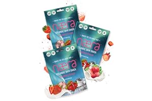 Næra Icelandic - 3-Pack Strawberry (Icelandic Skyr) Crunch Protein Snacks, GMO-Free, Gluten-Free Protein Snacks, Individual Snacks, Lactose-Free Snacks for Adults & Kids, (0.88 oz ea)