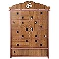 MIDU Pooja Mandir For Home Wall Hanging Mdf Wooden Temple With Door Brand (Wooden), 19 Cm