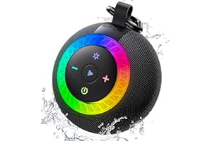 DBSONO Stocking Stuffers for Men Teens Boys : Birthday Christmas White Elephant Gifts for Adults Women Girl Trendy Stuff, Shower Speaker Bluetooth Waterproof IPX7 Loud with Suction Cup, Cool Gadgets-Black