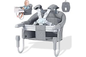 Orzbow Hook On High Chair, Portable Table Highchair Seat for Babies & Toddlers 6-36 Months, Collapsible Clip On Counter High 