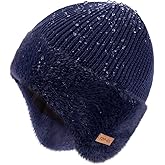 TOP-EX DryKnit™ Waterproof Fleece Lined Beanie with Ear Flaps – Merino Wool Thermal Hat for Men