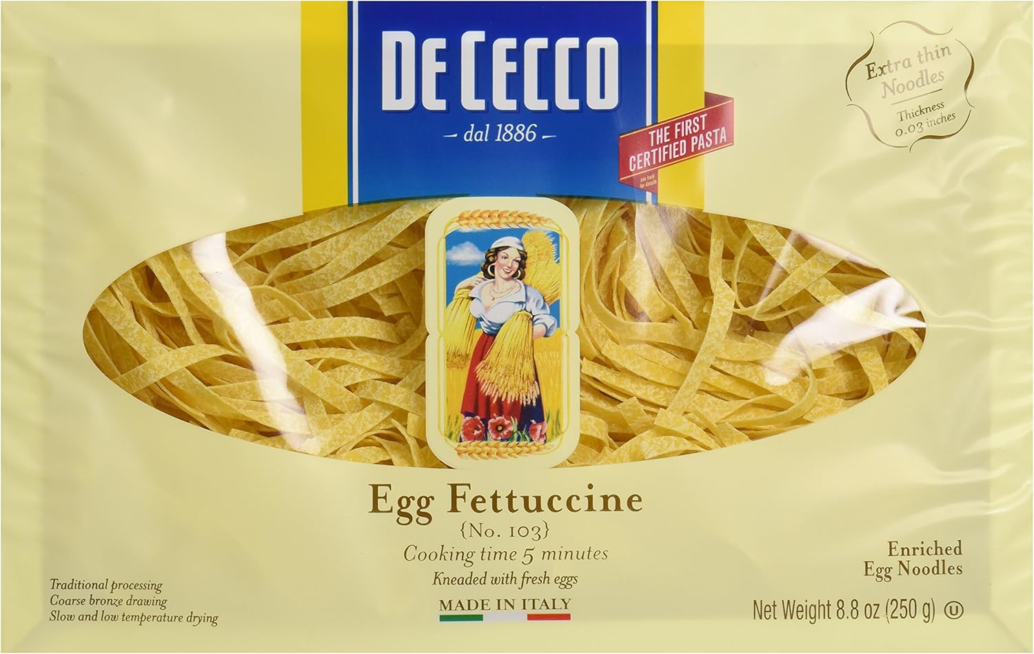 De Cecco Pasta Egg Fettuccine 8.8Ounce (Pack of 12) Amazon.co.uk Grocery