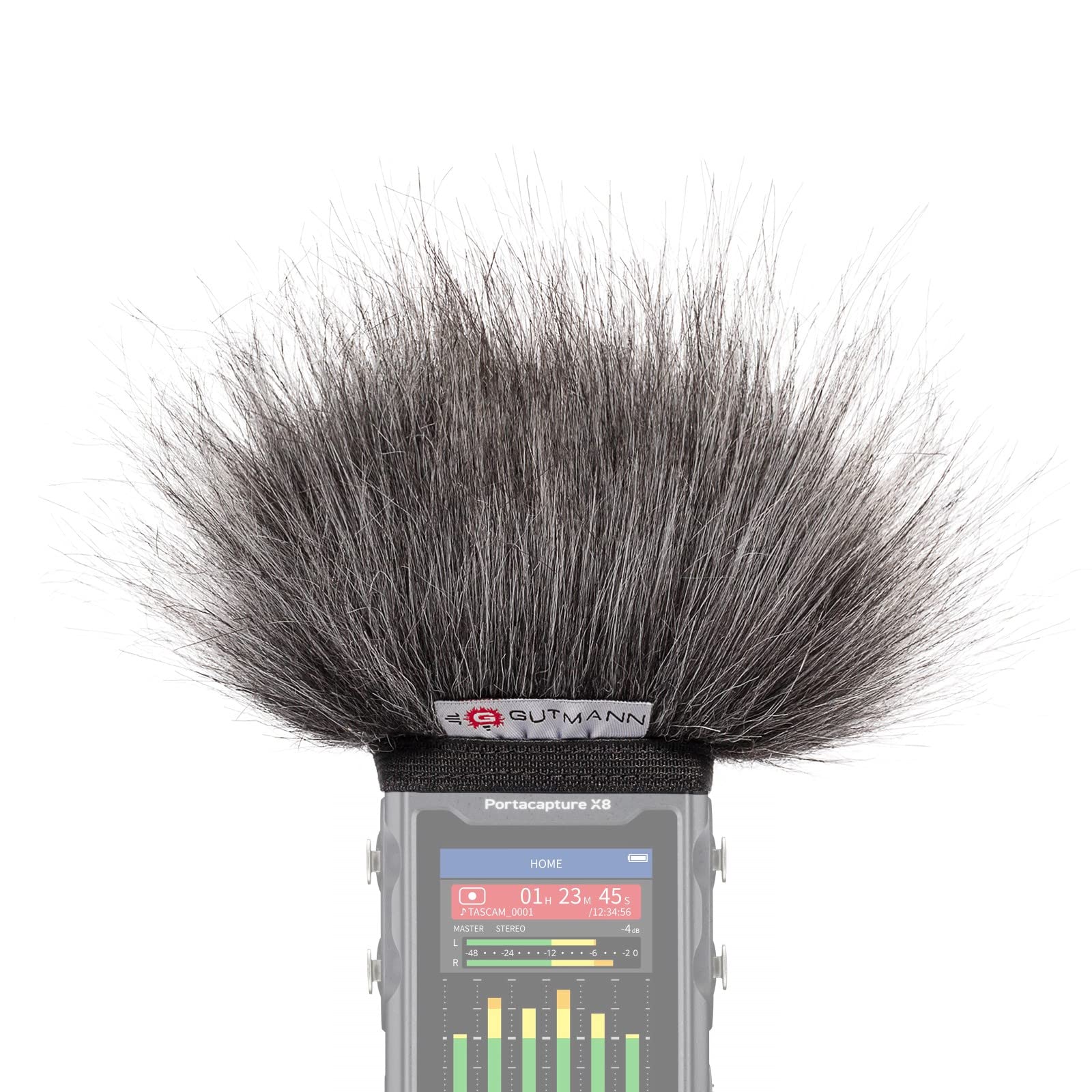 Gutmann Microphone Fur Windscreen Windshield for Tascam Portacapture X8 GREY | Made in Germany