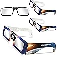 YIYEBFU Solar Eclipse Glasses Approved 2024, Eclipse Glasses 3 Pack + 1 Eclipse Lens, CE and ISO Certified Safe Shades for Direct Sun Viewing