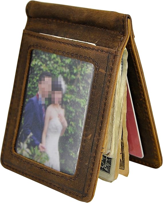 Amazon Le Aokuu メンズ 男性 向け財布 本格な革製 レザー製 簡約なデザインを採用する写真ホルダー付実用性が強い財布 携帯便利なウオレット 福袋 通販