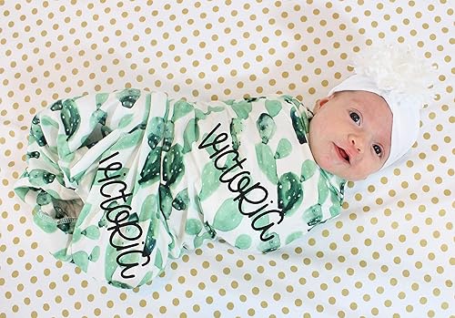 personalized baby girl swaddle