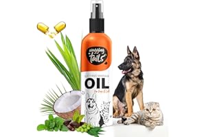 Wagging Tails 6-in-1 Soothing Oil 6.76 fl oz for Dogs | All Natural Ingredients Coconut Oil and Vitamin E Help Control Hair F