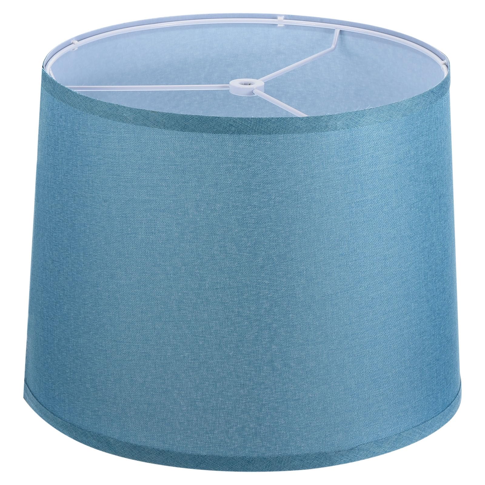 PATIKIL Drum Lampshade for Table Lamps, 11.4" Top x 12.6" Bottom x 9.8" High Floor Lamp Shade Easy Assembly Medium Linen Lampshade for Table Lamps Floor Lamp, Blue