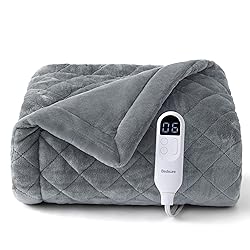 Bedsure Heated Blanket Throw Blanket - Quilted