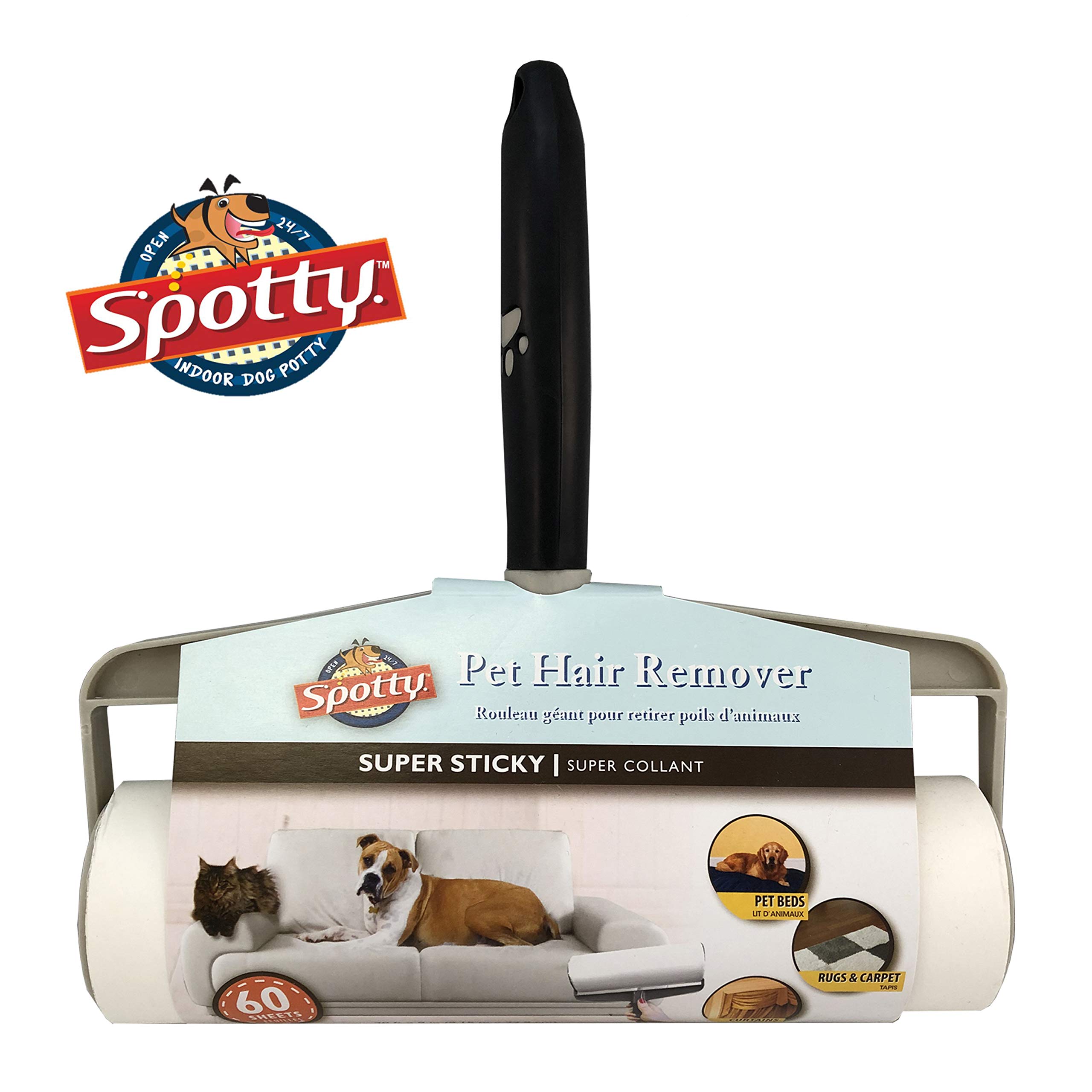 Spotty Supersize Extra Sticky, Adhesive Lint Roller, Pet Cat & Dog 60