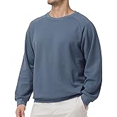 Pepypepy Men’s Lightweight Thin Cotton Crewneck Sweatshirt – Casual Long Sleeve Pullover for Spring & Fall Layering