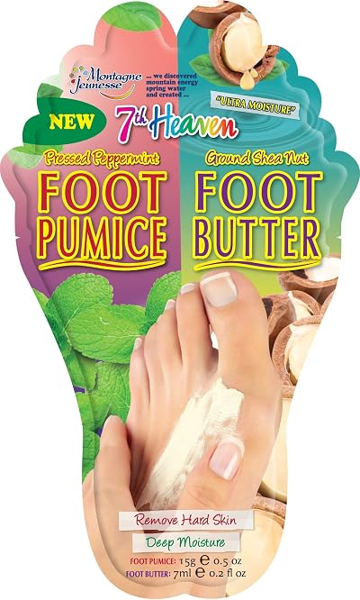 7th Heaven Foot Pumice 15ml & Butter 7ml Dual Treatment For Dry Flaky Feet