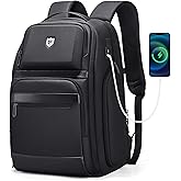 Fenree.geer Travel Laptop Backpack for Men, Expandable Water Resistant 15.6 Inch Computer Backpack with USB Port, Mens Hardshell Laptop Bag for Business/Work/College, Black
