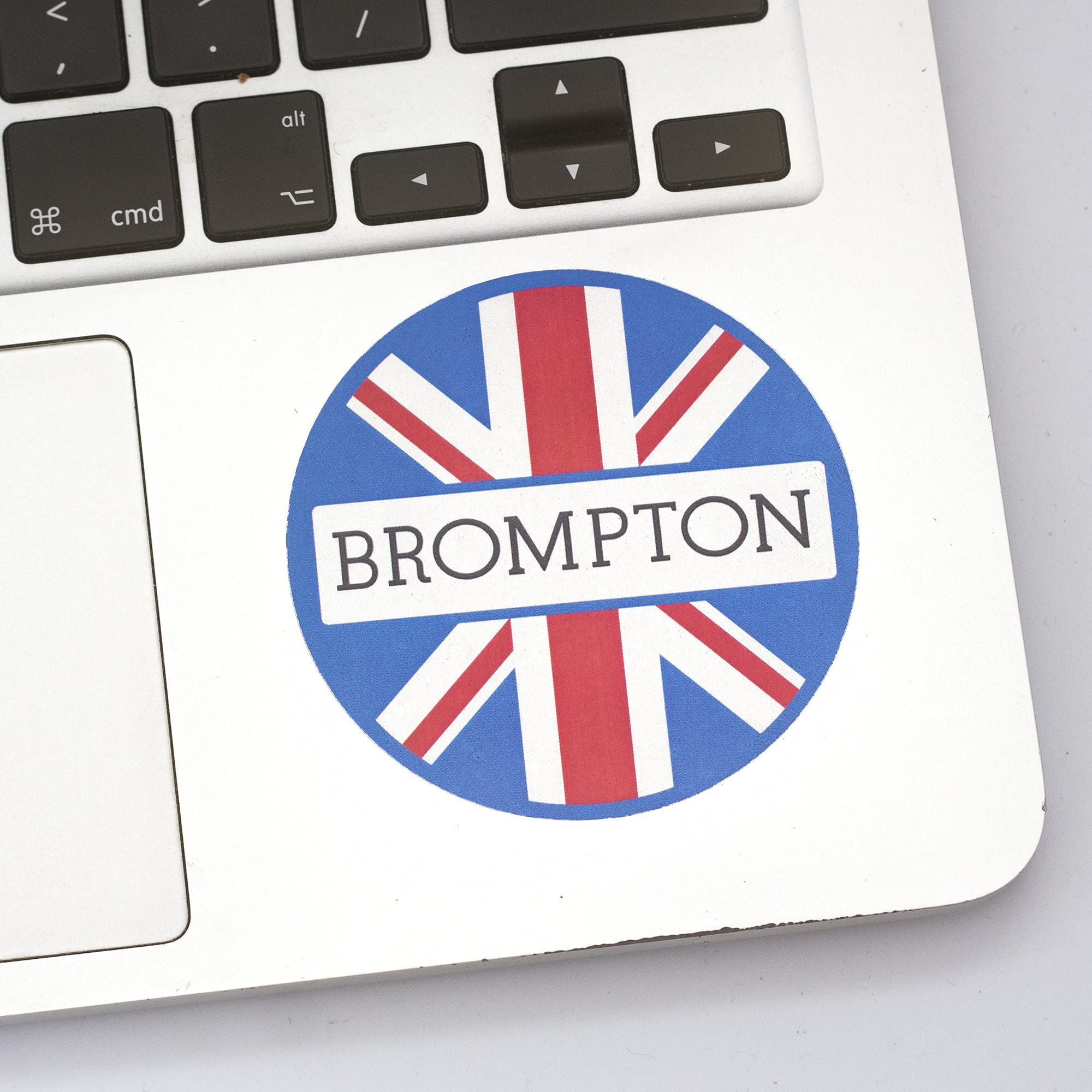 3 x Vinyl Stickers Folding Bike 7x7cm Decal Union Jack (3 Pack)