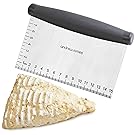 Andrew James Dough Scraper Pastry Cutter with Built In Ruler & Ergonomic Grip