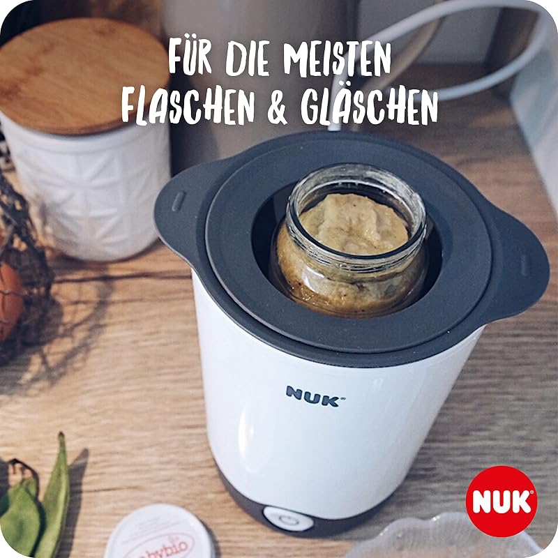Thermo Express Babyflaschenwärmer | schonendes Erwärmen von flüssiger und breiförmiger Nahrung in 90 Sekunden | automatische Abschaltung | Korb zum einfachen Herausnehmen | EU-Stecker