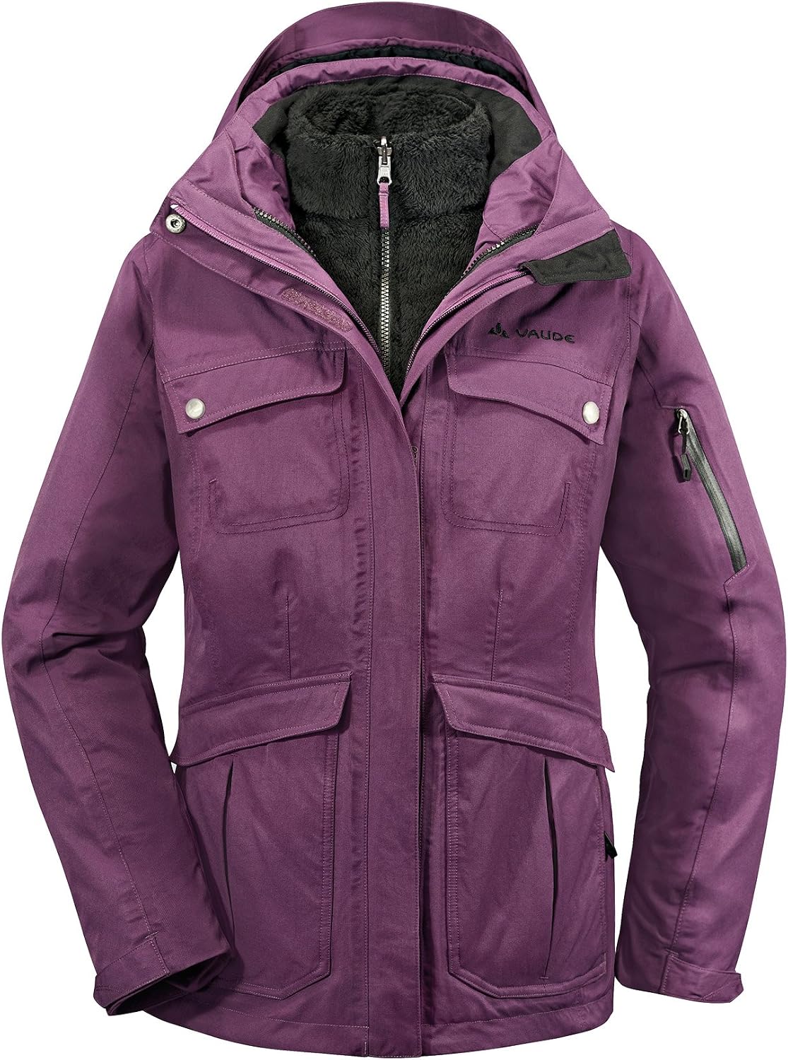 VAUDE Damen Elope 3-in-1 Jacke – Wasserdicht, Atmungsaktiv, Mit Herausnehmbarer Innenjacke, Für Wandern & Outdoor