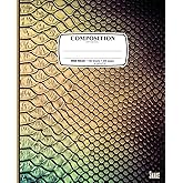 Composition Notebook Snake: Composition Notebook Snake: Snake Viper Serpent Skin Scales Luxury: Wide Ruled • 100 Sheets • 200 Pages • 9.25 x 7.5 in. for School Office Home Student Teacher Use