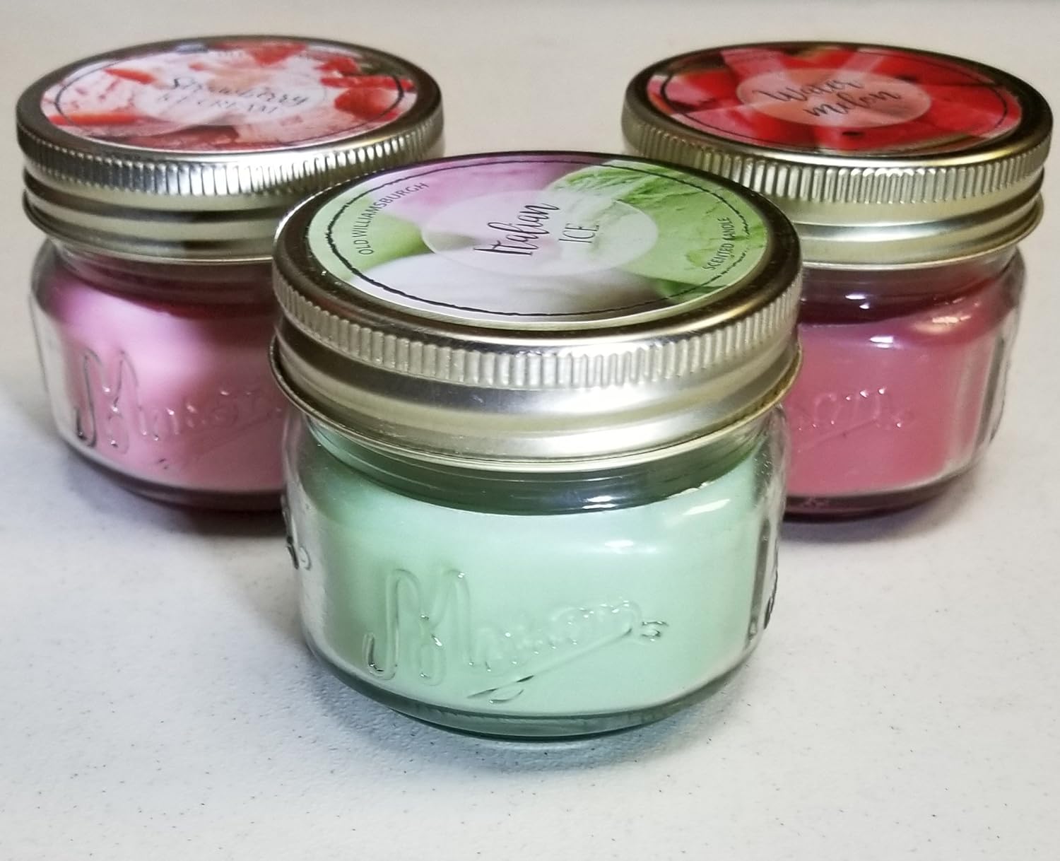 Bundle of Old Williamsburg Mini Mason Jar Candle Sets, Decorative