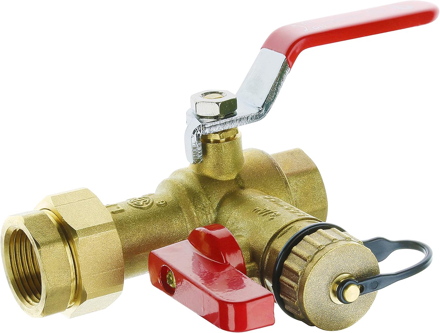 Hydro Master 3/4-Inch IPS Isolator Tankless Water Heater Service Valve Kit with Pressure Relief Valve, Clean Brass - - 