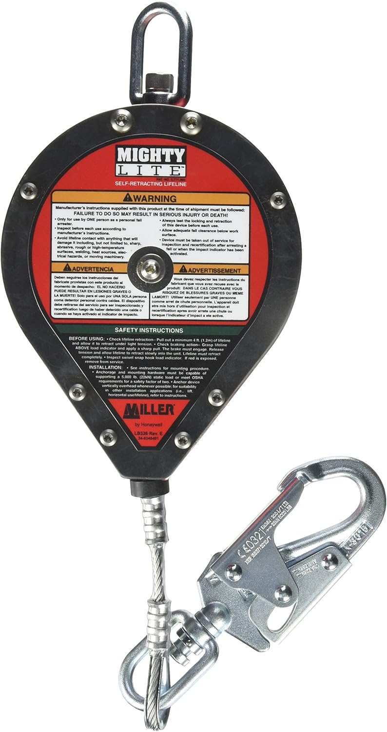 Miller RLS30GZ7/30FT MightyLite 30Foot Galvanized Rope Self