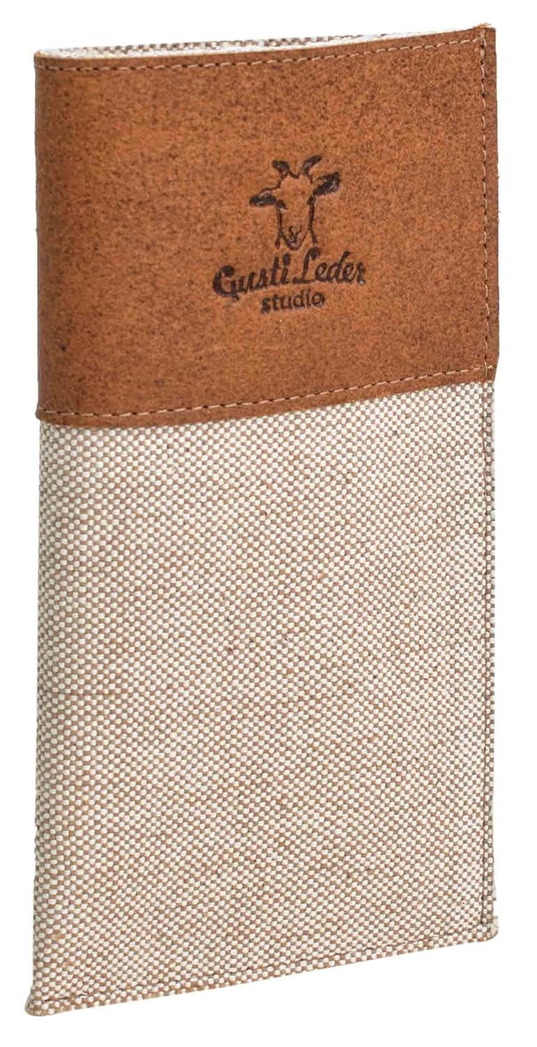 Gusti Portaocchiali In Pelle Kane – Custodia Rigida Vintage Unisex, Grigio, Con Scomparto Per Panno - 3