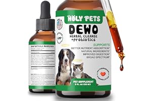 HOLY PETS Herbal Gut Cleanse & Natural Parasite Support for Dogs & Cats with Probiotics – Promotes Digestive Health, Detox, and Wellness – Liquid Supplement for Pets – Made in The USA