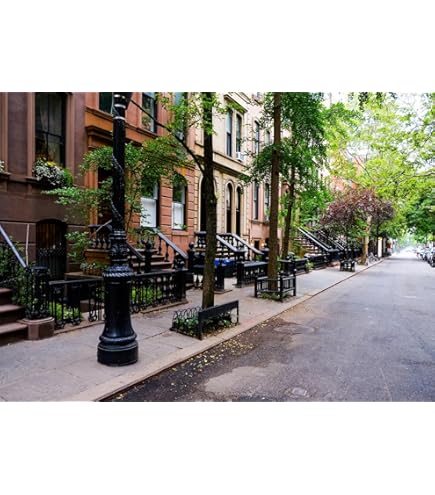 New York Street Foto-Hintergrund – Bedruckt Auf Polyester, Verschiedene Größen Für Studio & Party