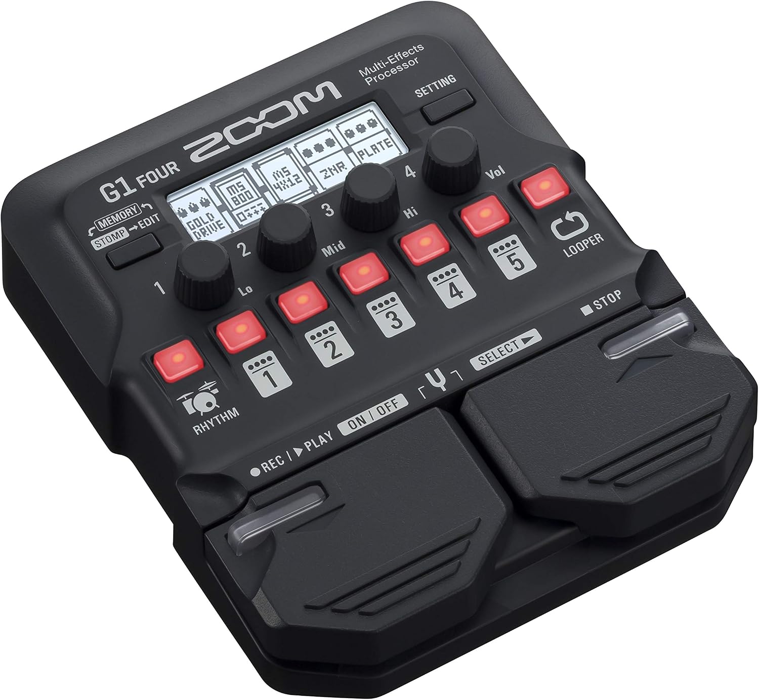 ZOOM G1 FOUR Guitar Multi-Effects Pedal with Looper, Drum Computer & Amp Modeling - Ideal for Stage & Studio - Image 4