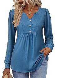 Zeagoo Blouse for Women Long Sleeve Tunic Tops