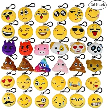 Emoticon Di Natale.Aiduy Emoji Portachiavi Mini Pop Di Peluche Portachiavi Portachiavi Decorazioni 6cm Perfetto Regalo Pensiero Regalo Per Bambini Per Il Giorno Dei Bambini Natale Compleanni 36 Pcs Amazon It Giochi E Giocattoli