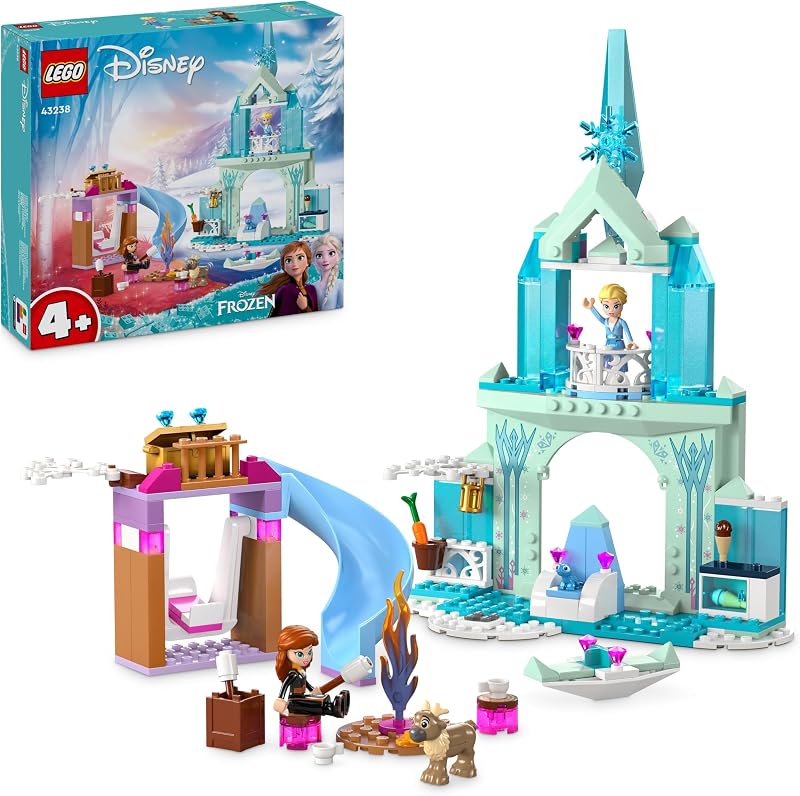 LEGO Disney Elsa’s Frozen Castle 43238 Buildable Toy 4+ Princess Elsa Anna