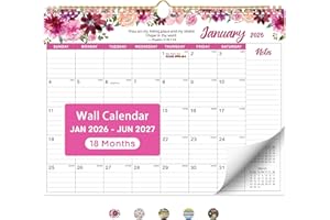 ZOTIA 2026 Calendar, 18-Month Wall Calendar with Bible Verses, Runs from January 2026 to June 2027, Monthly Calendar 11.5" x 14.7" with Twin-Wire Binding, Perfect for Office, Home, or School - Psalm Theme