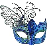 Ubauta Various Butterfly Rhinestone Metal Venetian Women Mask for Masquerade/Mardi Gras Party/Sexy Costume Ball/Wedding