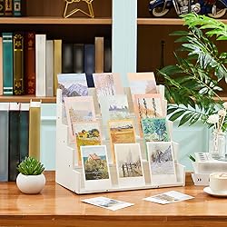 Yuntau 4 Tier Greeting Card Display Stand White