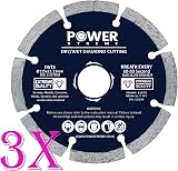 Power Xtreme 115mm Diamond Cutting Discs Pack of 3 for Angle Grinder view 9