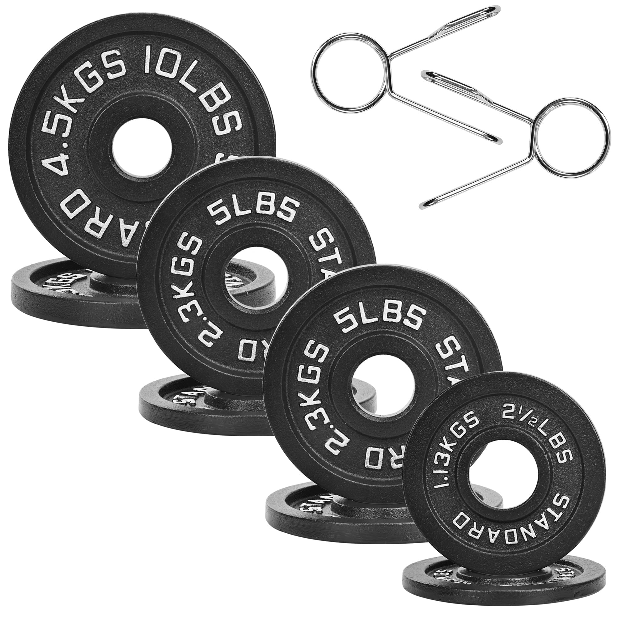 Photo 1 of ***FACTORY SEALED***
Fitvids 2 Inch Olympic Barbell Weight Plates Set, 45 LB(2.5-10 LB) Barbell Weight Set for Home Gym Strength Training, Deep Grip Edge