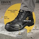 Iron Mountain Leather Safety Boots S3 SRC Steel Toe Cap Waterproof UK 10 EU 44 view 3