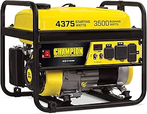 Champion 100559 3500-Watt RV Ready (EPA) Portable Generator, 4.7 gal, Yellow