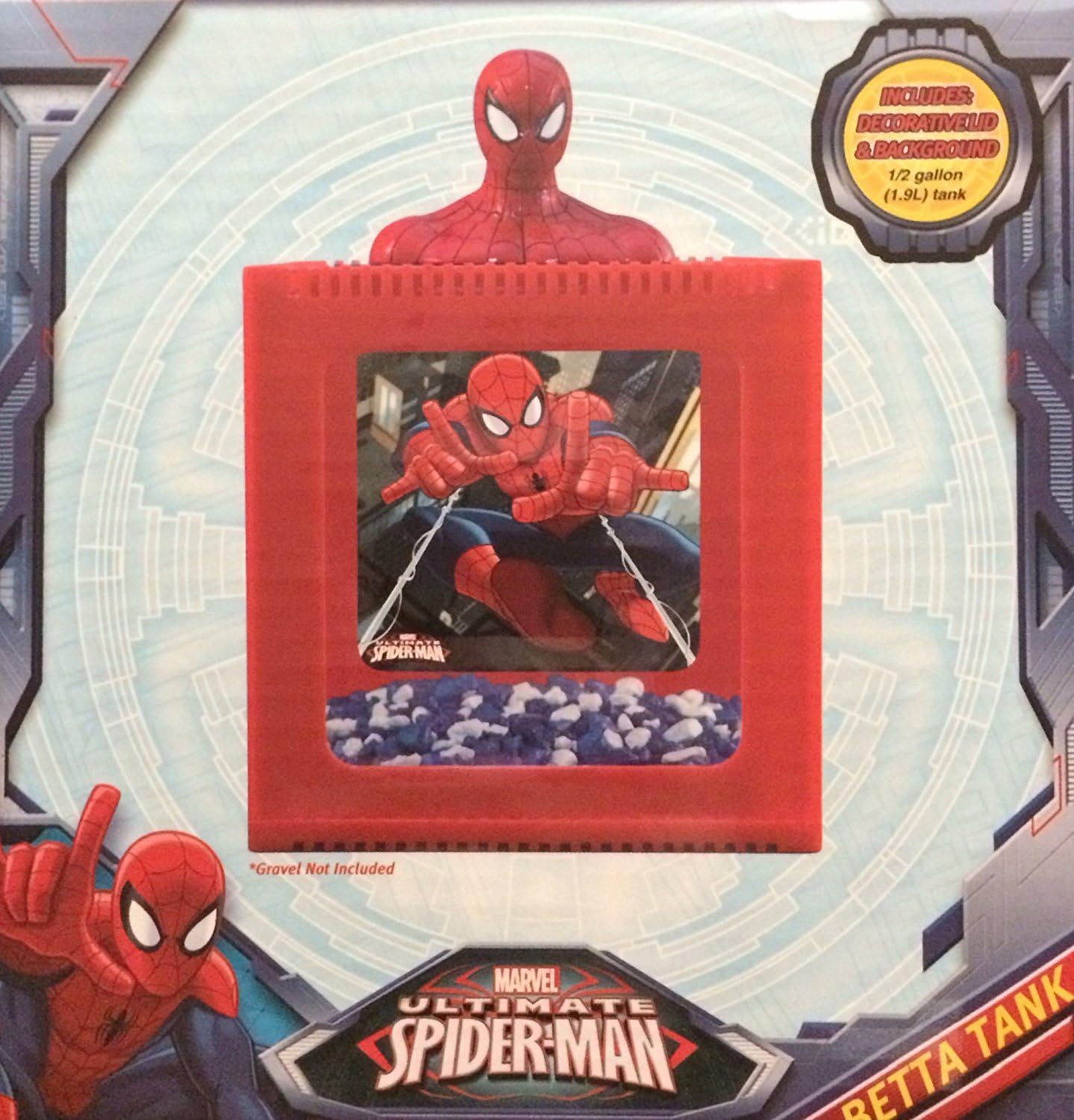 Marvel Ultimate Spiderman Betta Tank Fish Aquarium Pet
